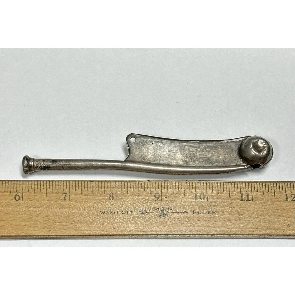 Vintage Sterling Silver Naval Bosun's Whistle Pipe Whistle A.E Co. Utica NY
